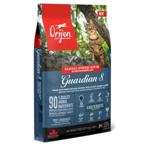ORIJEN Guardian 8 - Ração Seca Superpremium para Gatos Adultos