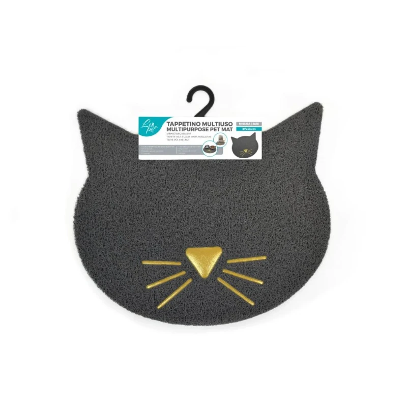 Tapete Leopet para WC de Gato em Forma de Cabeça de Gato | GORKY PETS