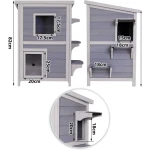 Casota para Gatos de Exterior com 2 Andares | GORKY PETS