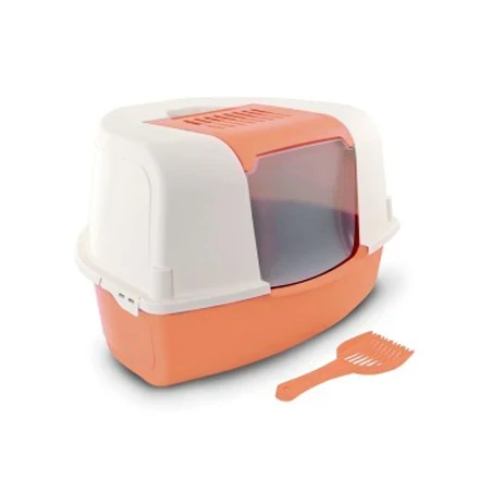 WC de Canto para Gato, Caixa de Areia LEO Salmão | GORKY PETS