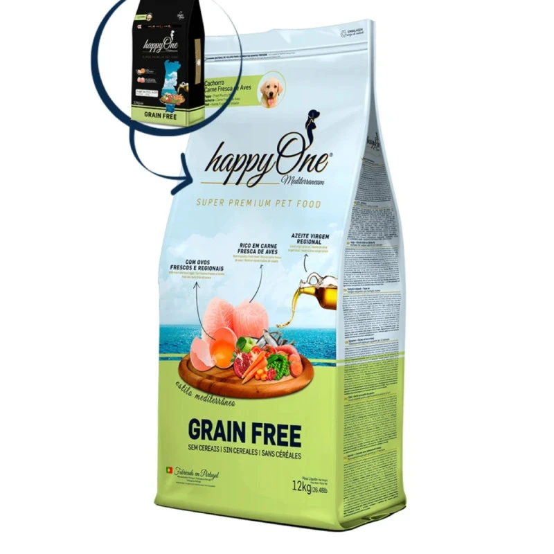 happyOne Mediterraneum Cachorro - Carne Fresca | Ração Cão