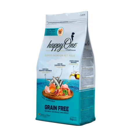 happyOne Mediterraneum Raças Pequenas - Sardinha Fresca | Ração Cão