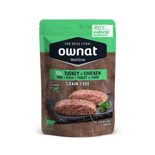 Ownat Cat Wetline Saquetas Perú & Frango – Comida húmida gatos