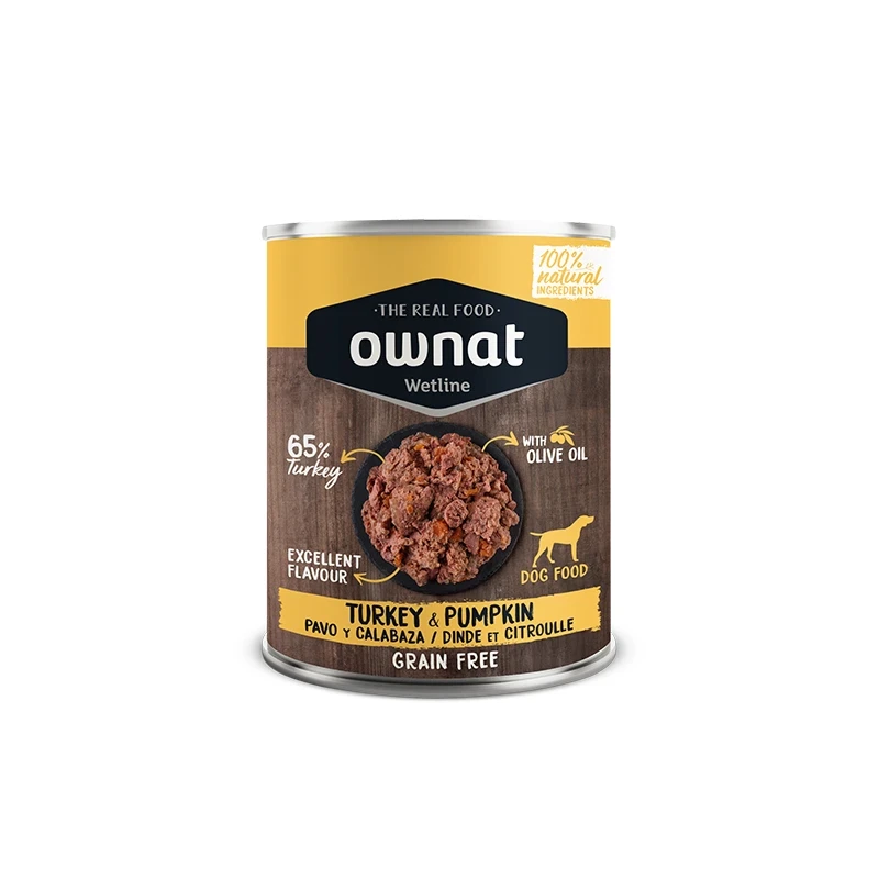 Ownat Dog Wetline – Lata Peru & Abóbora | Alimento Húmido Natural para Cães