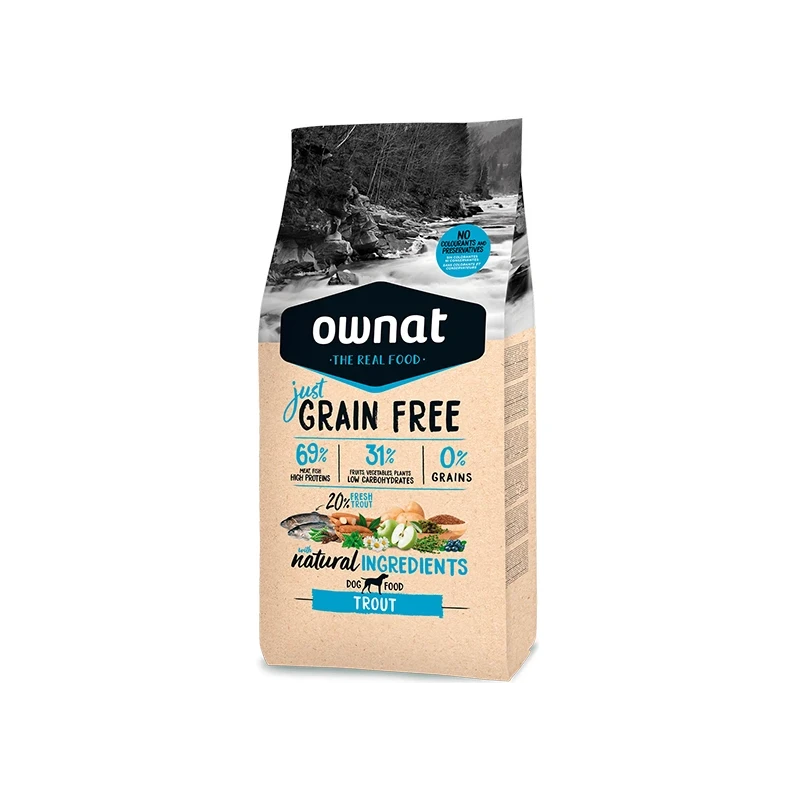 Ownat Dog Just Grain Free Trout – Ração Grain Free para Cão Adulto Sensível