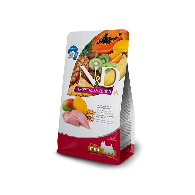 Farmina N&D Tropical Mini Frango Ração Cão Adulto Raça Pequena