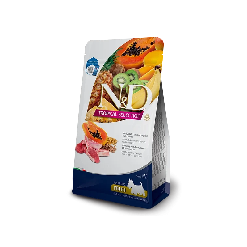 Farmina N&D Tropical Mini Borrego Ração Cão Adulto Raça Pequena