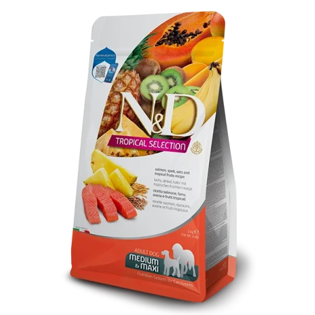 Farmina N&D Tropical Medium Maxi Salmão Ração Cão Adulto