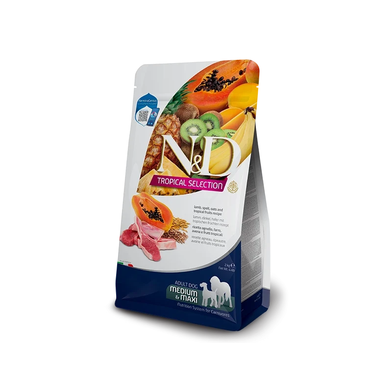 Farmina N&D Tropical Medium Maxi Borrego Ração Cão Adulto