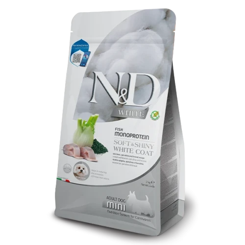 N&D White Sea Bass, Spirulina & Fennel Adult Mini | Ração Completa