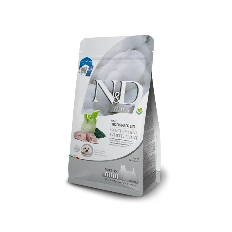 N&D White Sea Bass, Spirulina & Fennel Adult Mini | Ração Completa