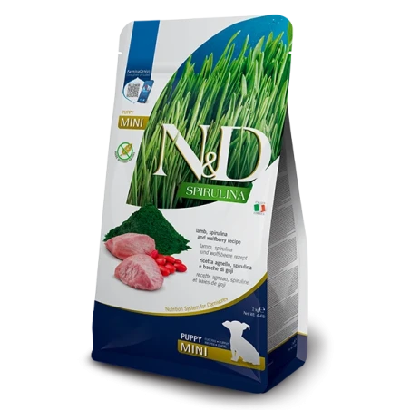 Farmina N&D Lamb, Spirulina & Wolfberry Puppy Mini | Ração Grain-Free