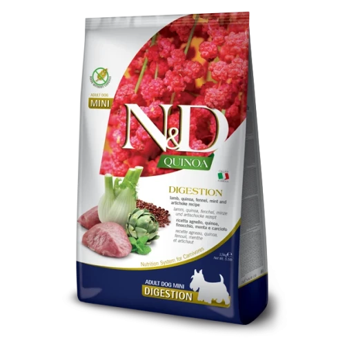 N&D Quinoa Digestion Lamb Mini – Ração Sem Cereais