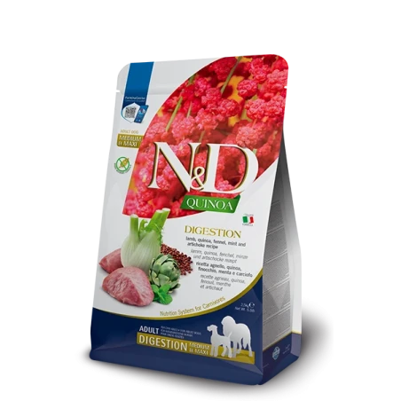 N&D Quinoa Digestion Lamb Medium & Maxi – Ração Sem Cereais