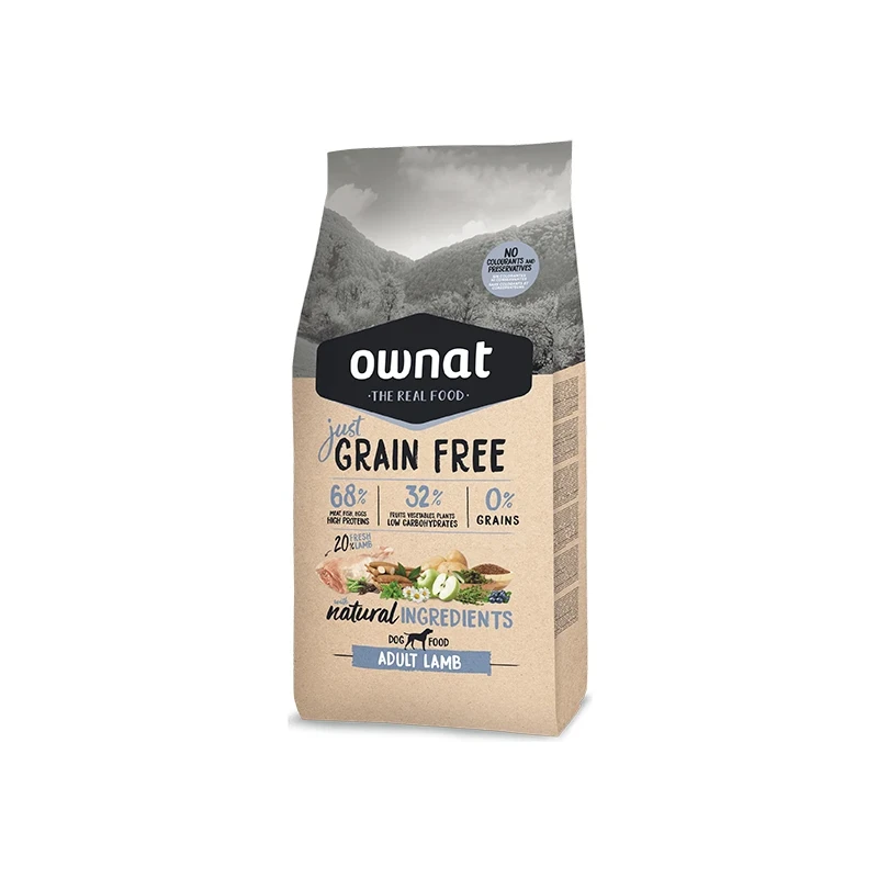 Ownat Dog Just Grain Free Lamb – Ração Grain Free para Cão Adulto Sensível