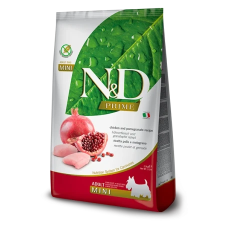 Farmina N&D Prime Chicken & Pomegranate Adult Mini - Ração Superpremium