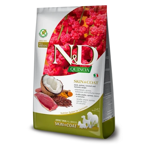 Farmina N&D Quinoa Skin & Coat Duck Mini - Ração Superpremium Sem Cereais