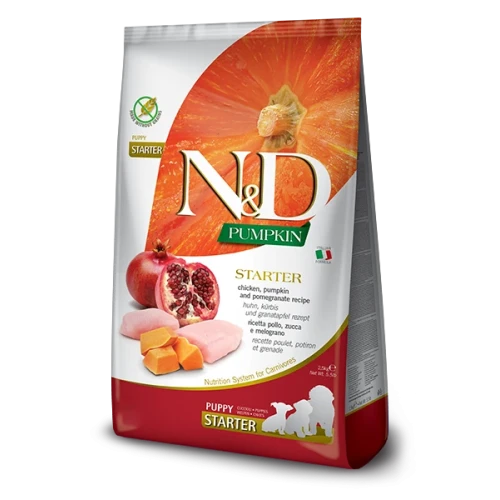 Farmina N&D Pumpkin Starter Puppy Frango & Romã – Ração Sem Cereais