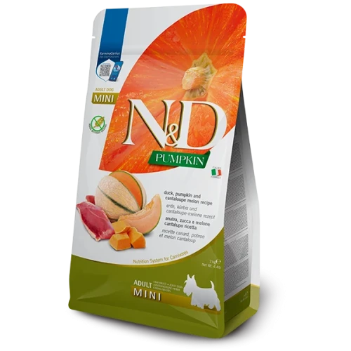 Farmina N&D Pumpkin Duck & Cantaloupe Melon Adult Mini – Ração Sem Cereais
