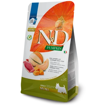 Farmina N&D Pumpkin Duck & Cantaloupe Melon Adult Mini – Ração Sem Cereais
