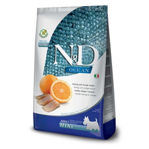 Farmina N&D Ocean Herring & Orange Adult Mini - Ração Superpremium Sem Cereais