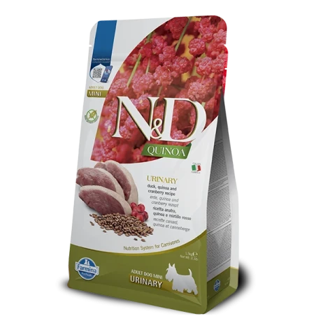 Farmina N&D Quinoa Urinary Adult Mini - Ração Superpremium Sem Cereais