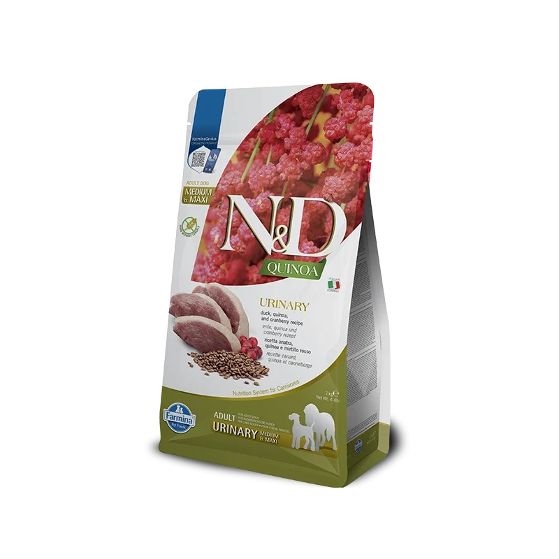 Farmina N&D Quinoa Urinary Medium & Maxi - Ração Superpremium Sem Cereais