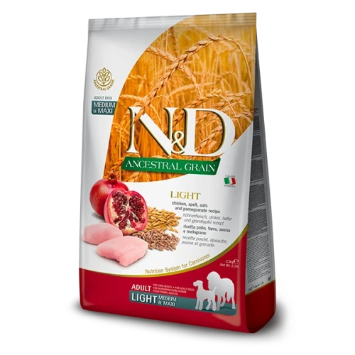 Farmina N&D Ancestral Grain Selection Adult Medium & Maxi – Ração Superpremium com Cereais