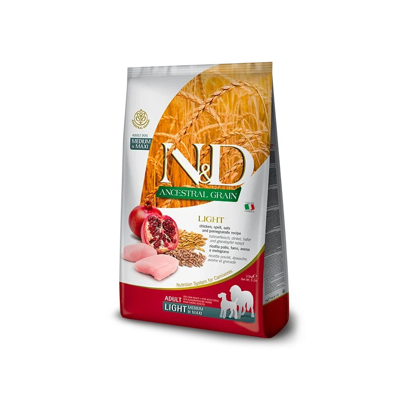 Farmina N&D Ancestral Grain Selection Adult Medium & Maxi – Ração Superpremium com Cereais