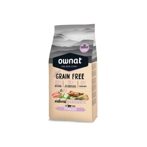 Ownat Cat Prime GF Sterilised Frango & Perú – Ração esterilizados