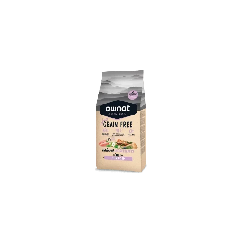 Ownat Cat Prime GF Sterilised Frango & Perú – Ração esterilizados