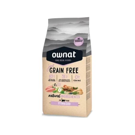 Ownat Cat Prime GF Sterilised Frango & Perú – Ração esterilizados