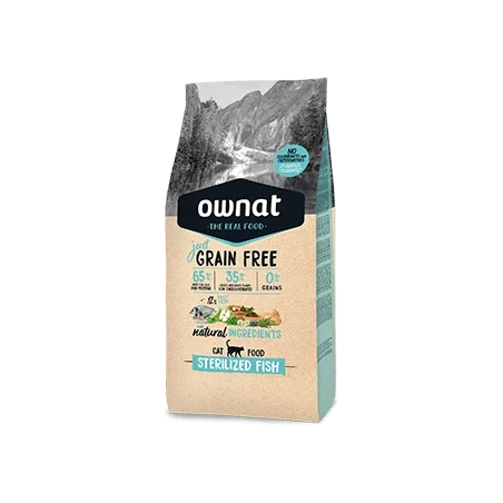 Ownat Cat Prime GF Sterilised Peixe – Ração sem cereais esterilizados