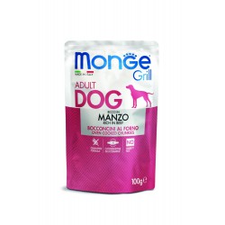 MONGE Dog Grill Adult - Ração Húmida de Vaca 100g