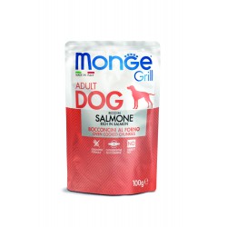 MONGE Dog Grill Adult - Ração Húmida de Salmão 100g