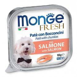 MONGE Dog Fresh Adult - Paté Salmão 100g