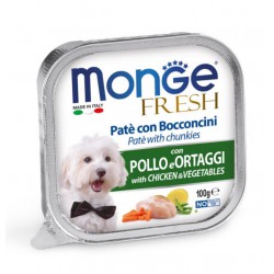 MONGE Fresh Cão Ração Húmida - Frango e Vegetais 100g