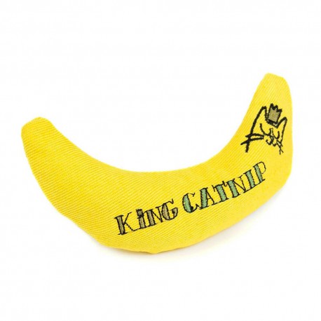 KING CATNIP Brinquedo Banana para gato com erva gateira